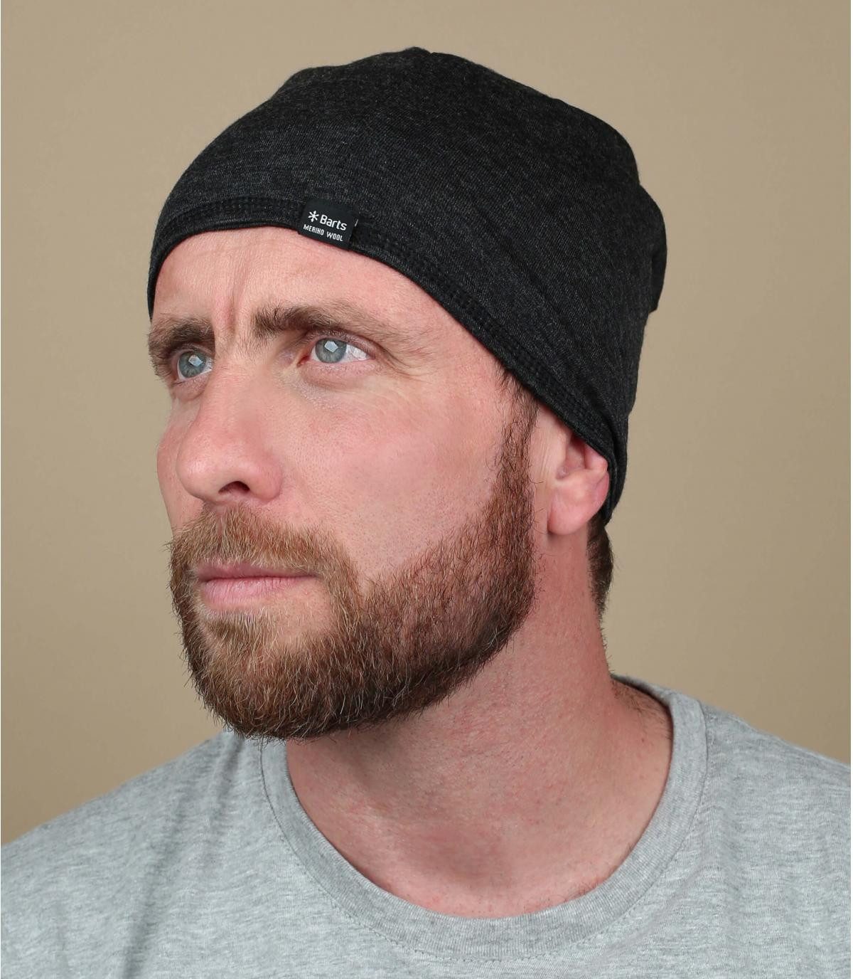 gorro lana gris largo Merino Beanie dark heather gorro lana gris largo Merino Beanie dark heather